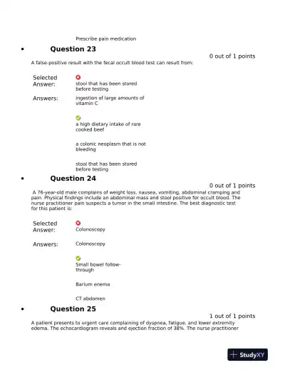 NURS 6531 Pharmacology Midterm Exam With Answers (101 Solved Questions) - Page 12 preview image