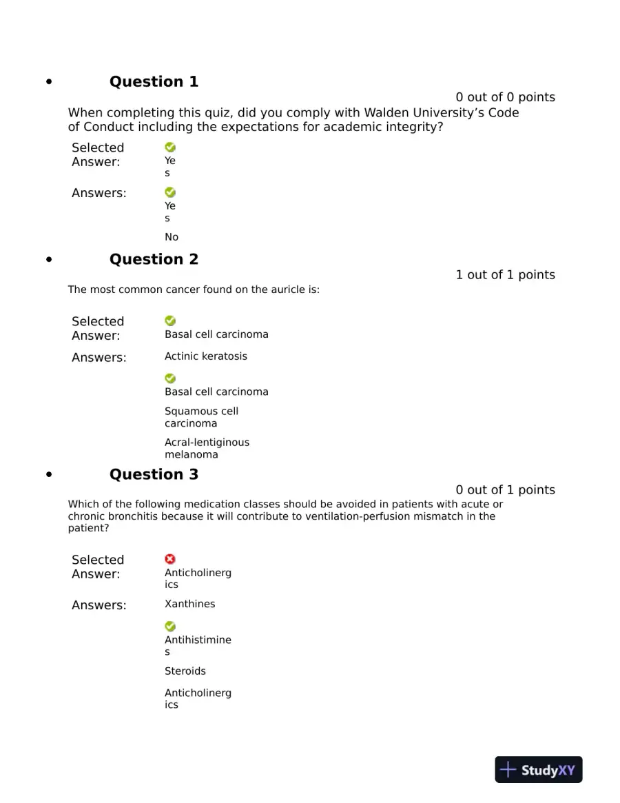 NURS 6531 Pharmacology Midterm Exam With Answers (101 Solved Questions), page 3