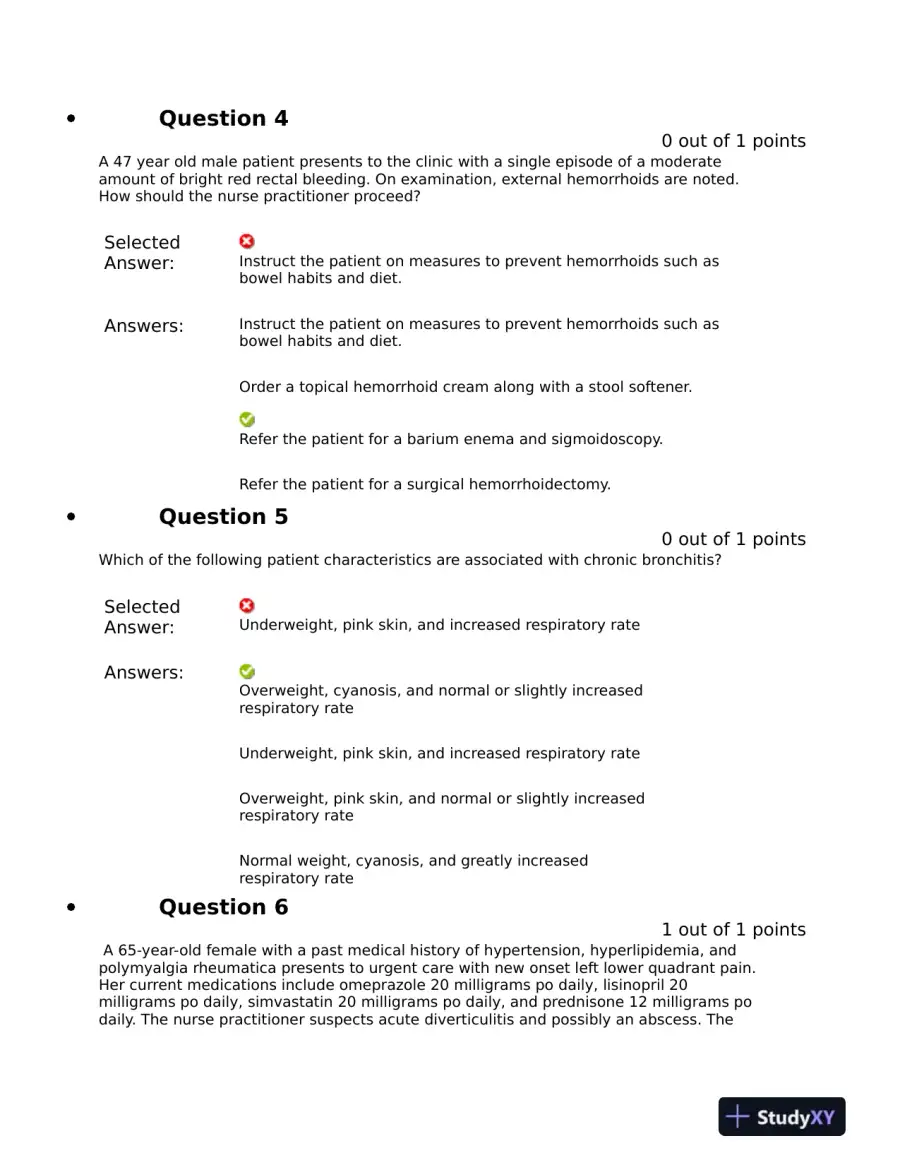 NURS 6531 Pharmacology Midterm Exam With Answers (101 Solved Questions), page 4