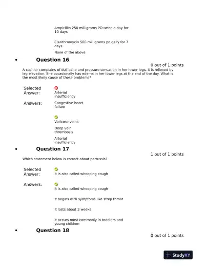 NURS 6531 Pharmacology Midterm Exam With Answers (101 Solved Questions) - Page 9 preview image