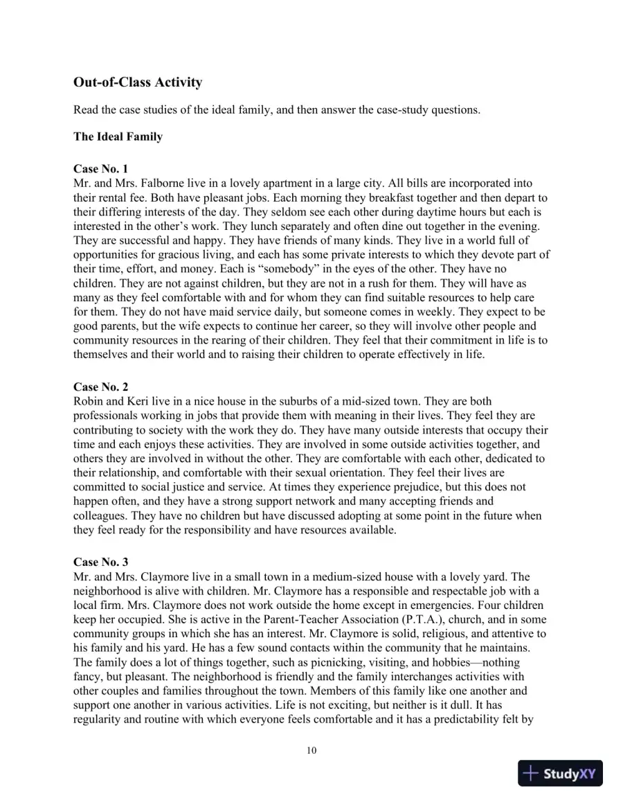 Class Notes for Marriages, Families, and Intimate Relationships, 4th Edition, page 13