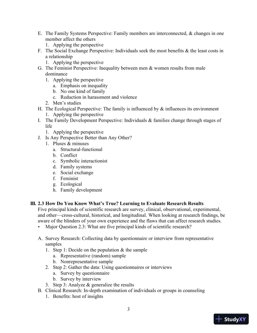 Class Notes for Marriages, Families, and Intimate Relationships, 4th Edition, page 21