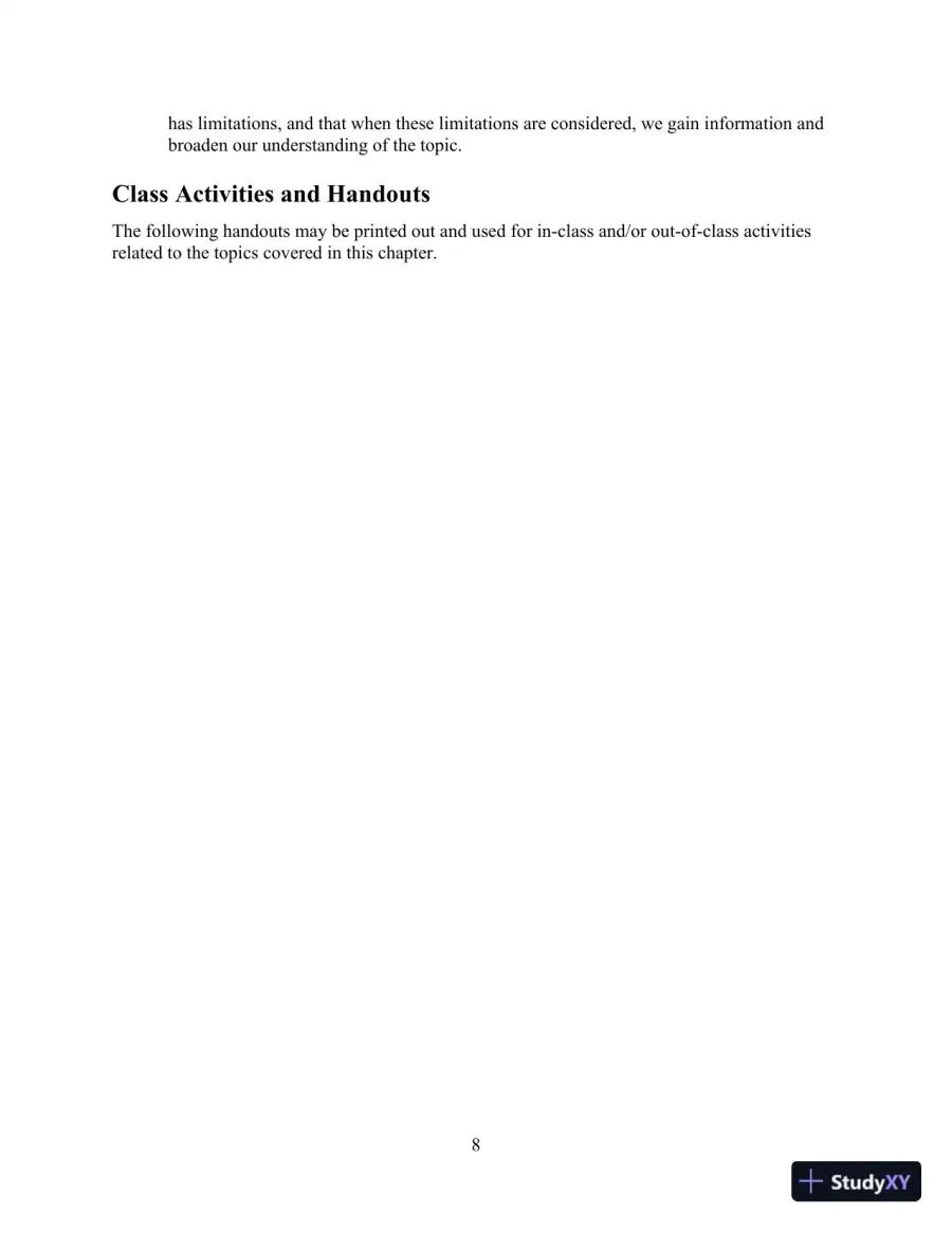 Class Notes for Marriages, Families, and Intimate Relationships, 4th Edition, page 26