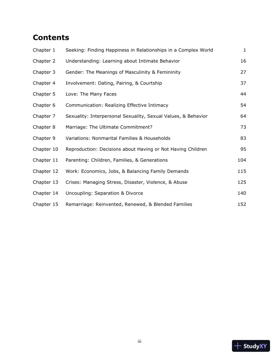 Class Notes for Marriages, Families, and Intimate Relationships, 4th Edition, page 3