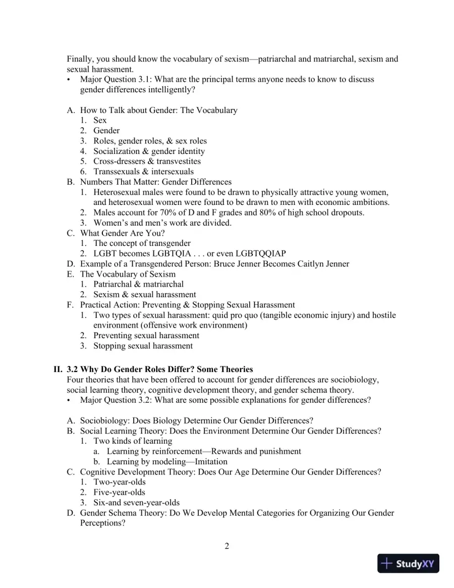 Class Notes for Marriages, Families, and Intimate Relationships, 4th Edition, page 31