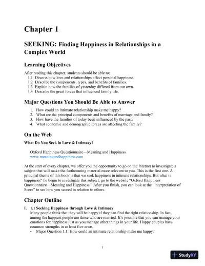 Class Notes for Marriages, Families, and Intimate Relationships, 4th Edition - Page 4 preview image