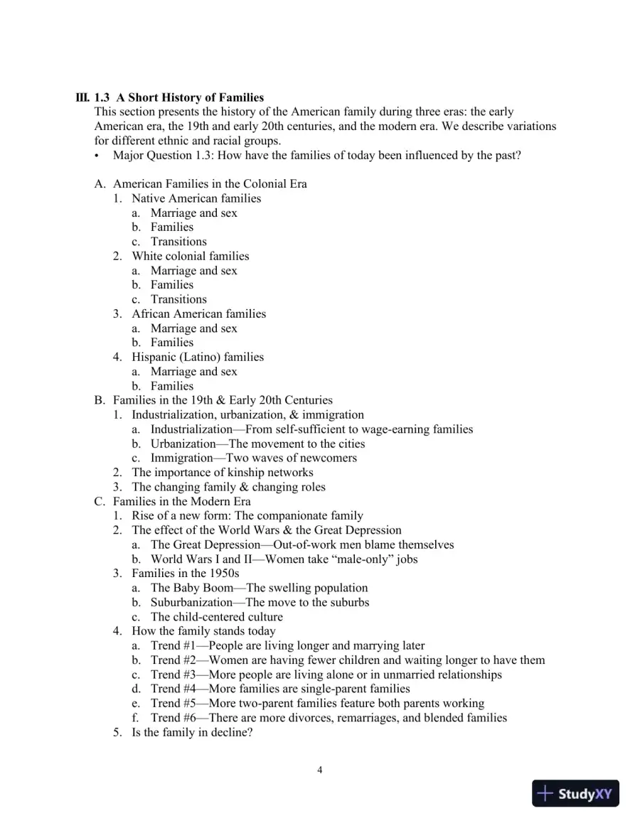 Class Notes for Marriages, Families, and Intimate Relationships, 4th Edition, page 7