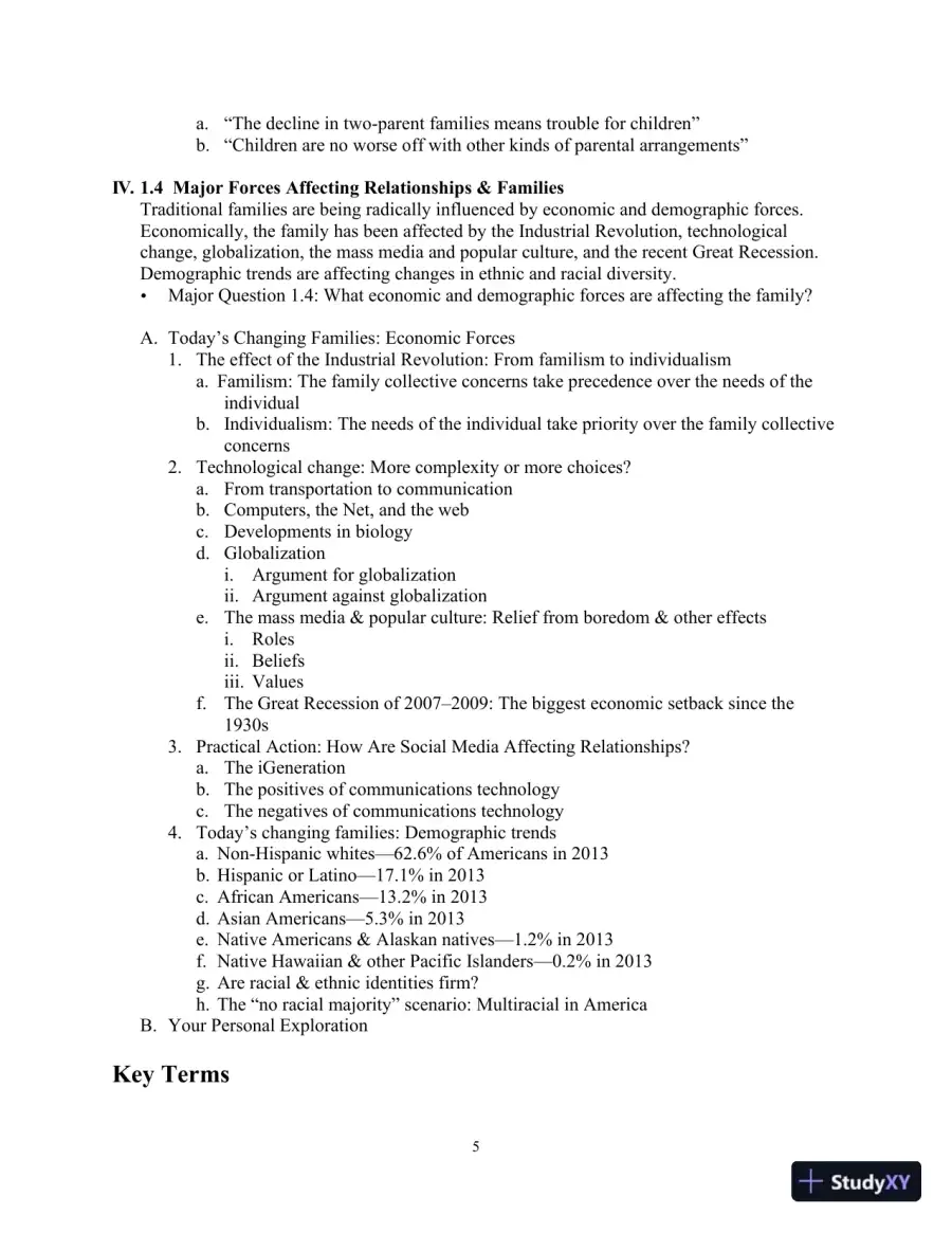 Class Notes for Marriages, Families, and Intimate Relationships, 4th Edition, page 8