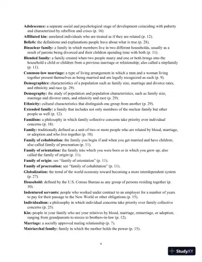 Class Notes for Marriages, Families, and Intimate Relationships, 4th Edition - Page 9 preview image