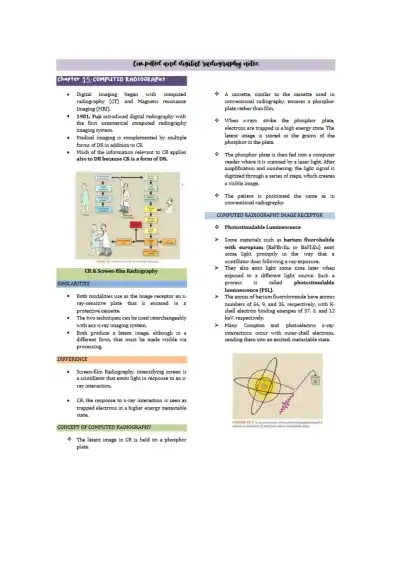 Computed and digital radiography notes - Page 1 preview image