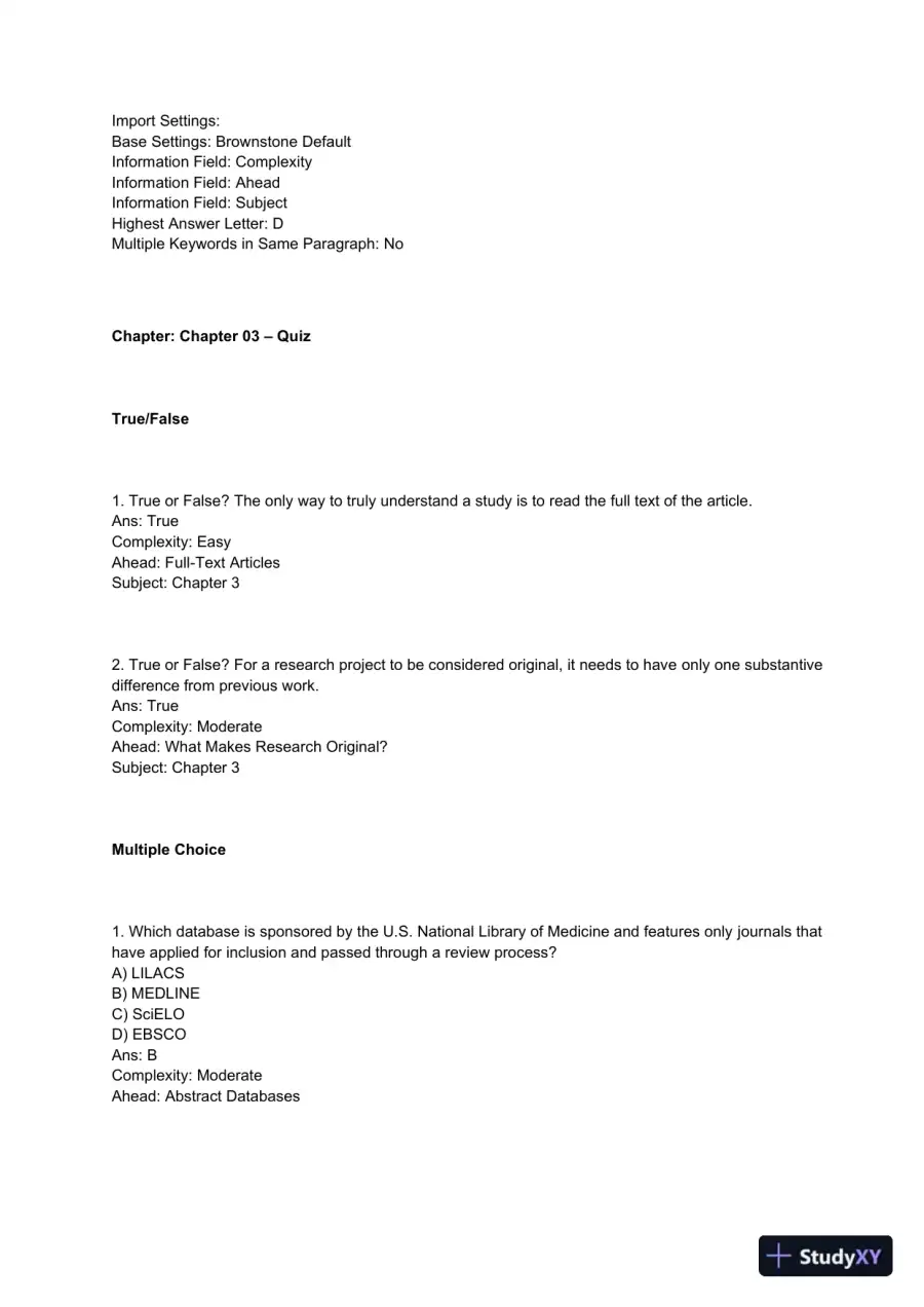 Clinical and Population Health Research Practice Exam with Answers (73 Solved Questions), page 6