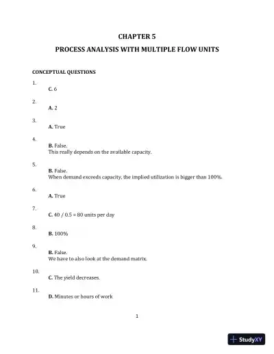 Operations Management, (Mcgraw-hill Education Operations and Decision Sciences) 1st Edition Solution Manual - Page 27 preview image