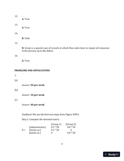 Operations Management, (Mcgraw-hill Education Operations and Decision Sciences) 1st Edition Solution Manual - Page 28 preview image