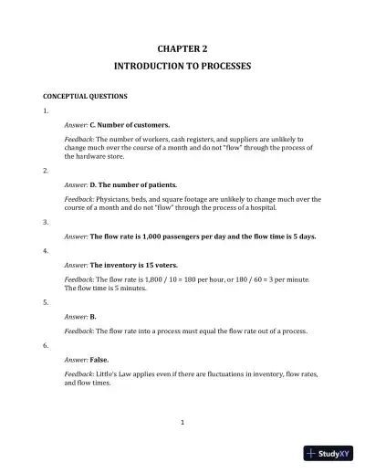 Operations Management, (Mcgraw-hill Education Operations and Decision Sciences) 1st Edition Solution Manual - Page 6 preview image