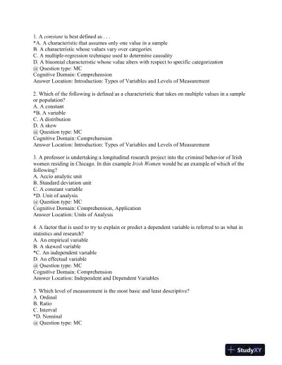 Statistics for Criminology and Criminal Justice Second Edition Test Bank - Page 13 preview image