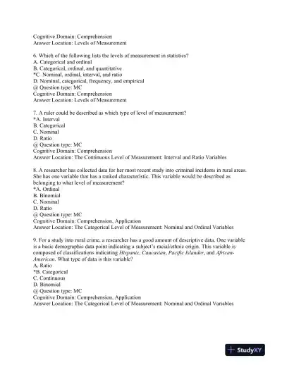 Statistics for Criminology and Criminal Justice Second Edition Test Bank - Page 14 preview image