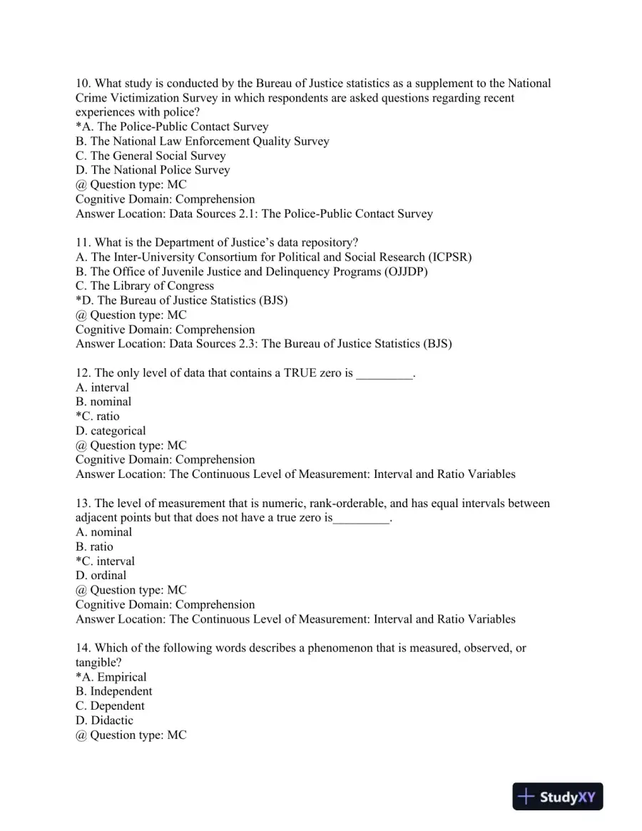 Statistics for Criminology and Criminal Justice Second Edition Test Bank, page 15