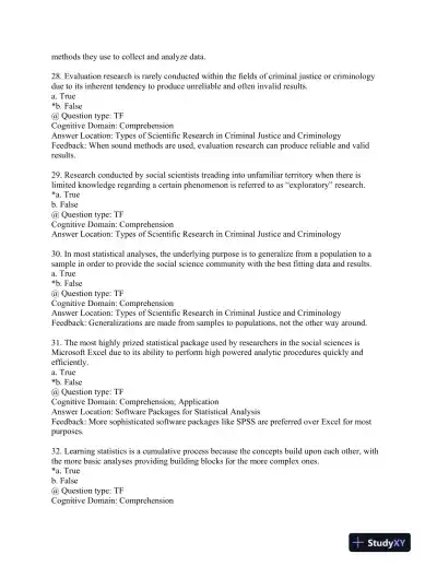 Statistics for Criminology and Criminal Justice Second Edition Test Bank - Page 8 preview image