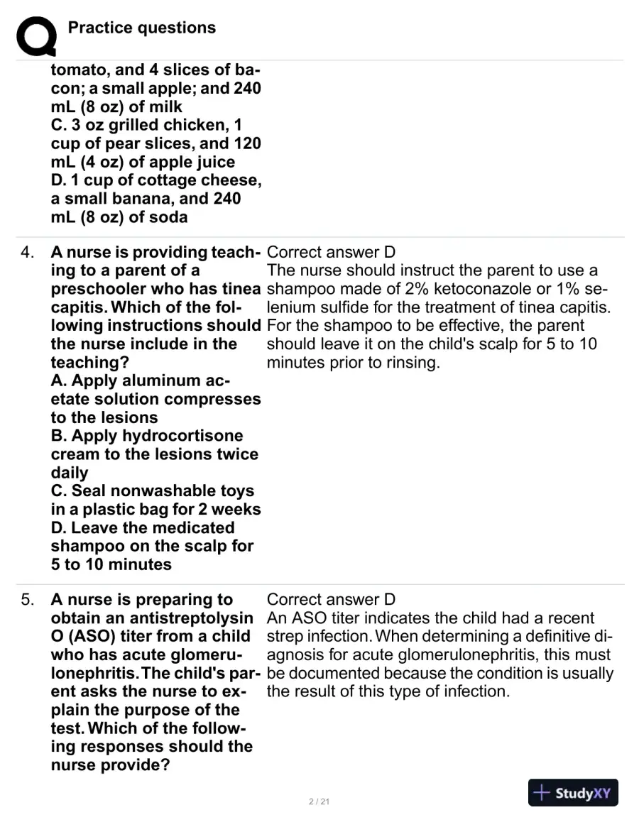 Maternal New Born Practice Exam Question with Answers (47 Solved Questions), page 3