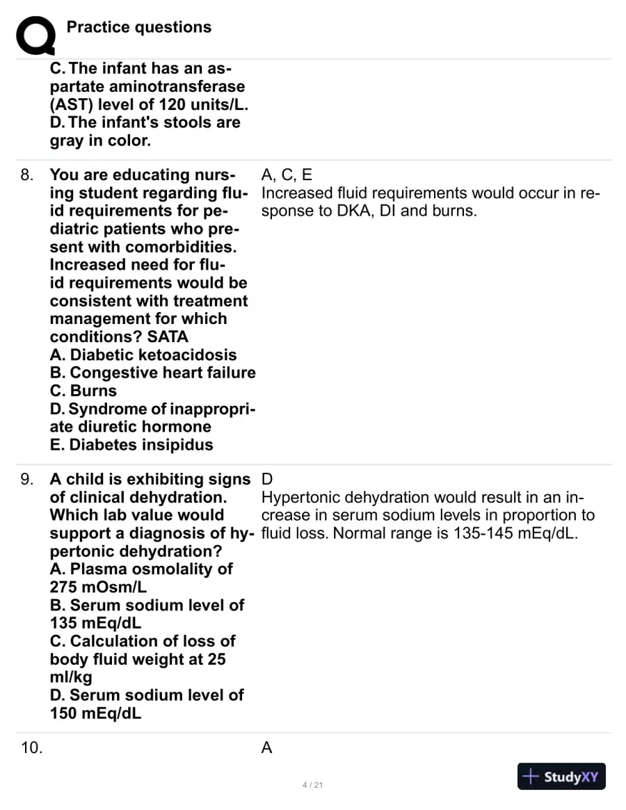 Maternal New Born Practice Exam Question with Answers (47 Solved Questions), page 5
