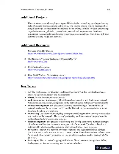 Network+ Guide To Networks, 6th Edition Class Notes - Page 10 preview image