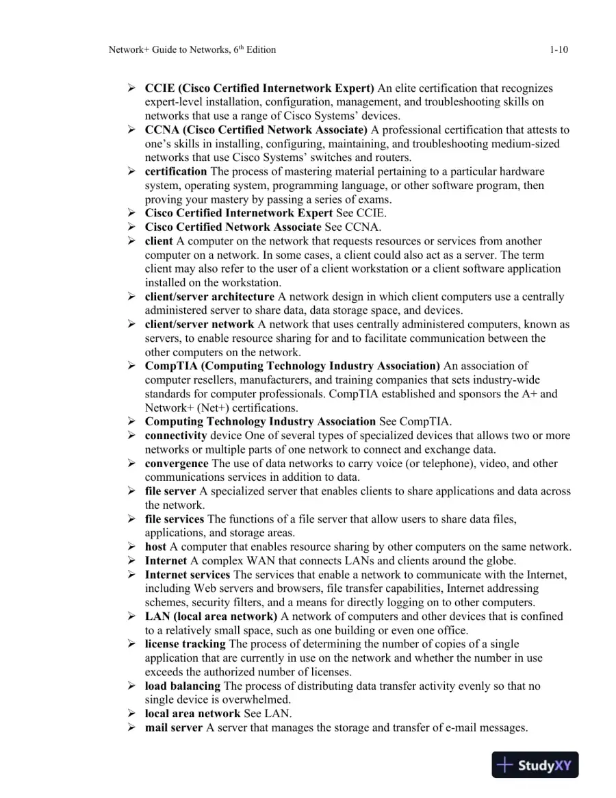 Network+ Guide To Networks, 6th Edition Class Notes, page 11