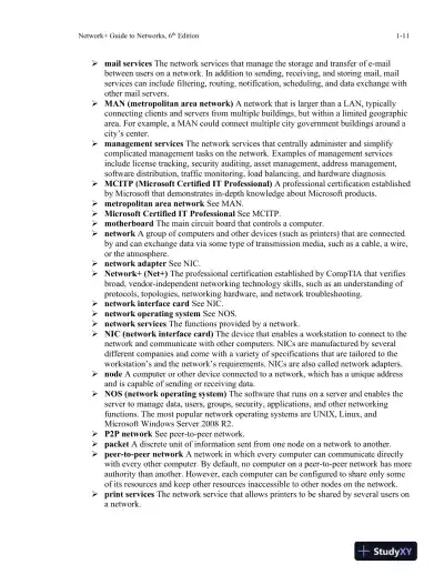Network+ Guide To Networks, 6th Edition Class Notes - Page 12 preview image