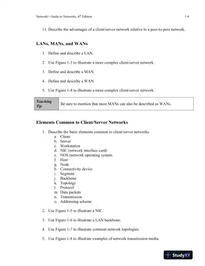 Network+ Guide To Networks, 6th Edition Class Notes - Page 5 preview image