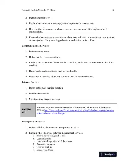 Network+ Guide To Networks, 6th Edition Class Notes - Page 7 preview image
