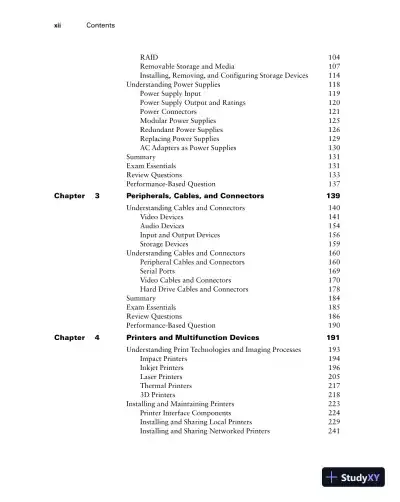 CompTIA A+ Complete Deluxe Study Guide with Online Labs: Core 1 Exam 220-1101 and Core 2 Exam 220-1102 (2022) - Page 15 preview image
