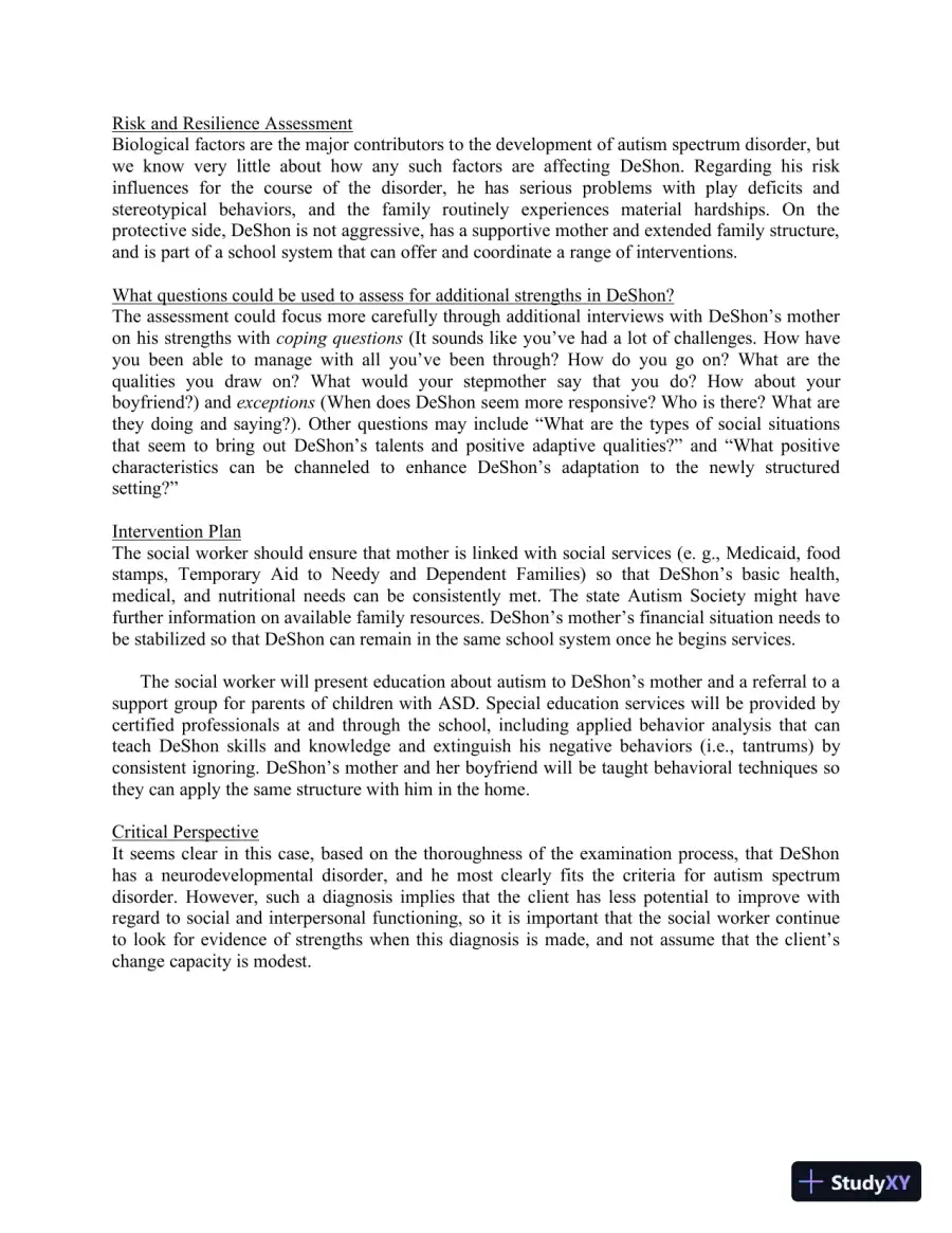 Solution Manual for Mental Health in Social Work: A Casebook on Diagnosis and Strengths Based Assessment, 3rd Edition, page 13