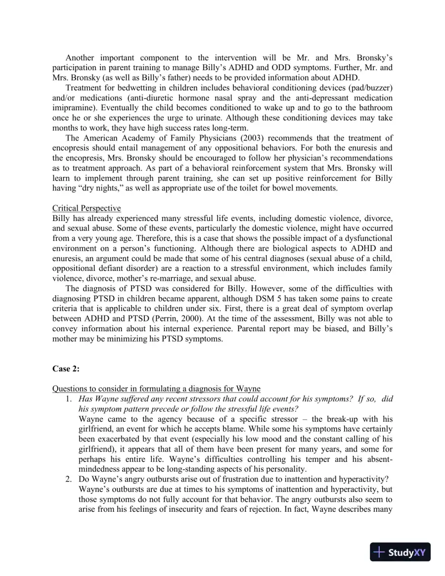 Solution Manual for Mental Health in Social Work: A Casebook on Diagnosis and Strengths Based Assessment, 3rd Edition, page 18