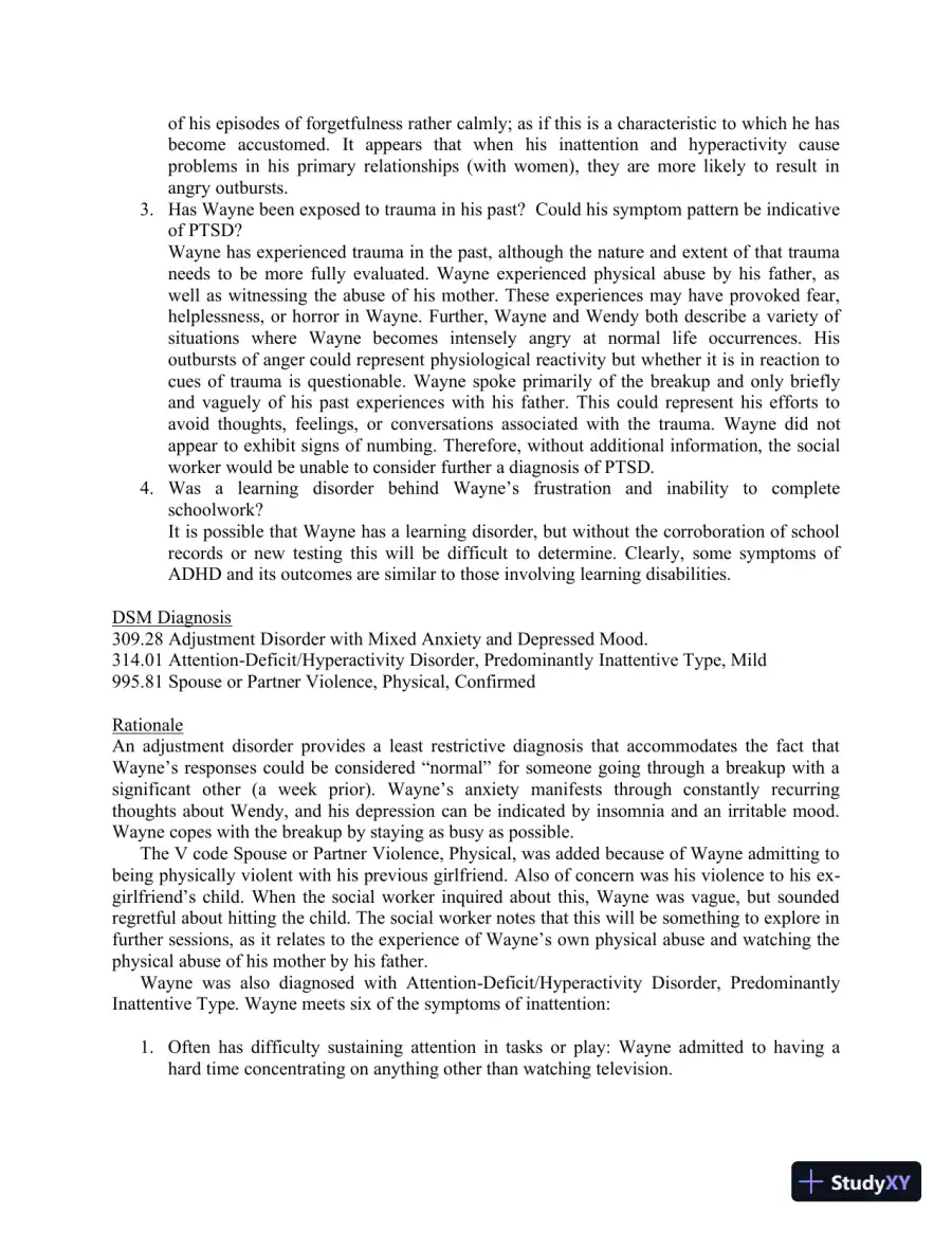 Solution Manual for Mental Health in Social Work: A Casebook on Diagnosis and Strengths Based Assessment, 3rd Edition, page 19