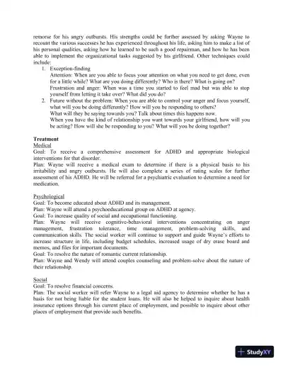 Solution Manual for Mental Health in Social Work: A Casebook on Diagnosis and Strengths Based Assessment, 3rd Edition - Page 21 preview image