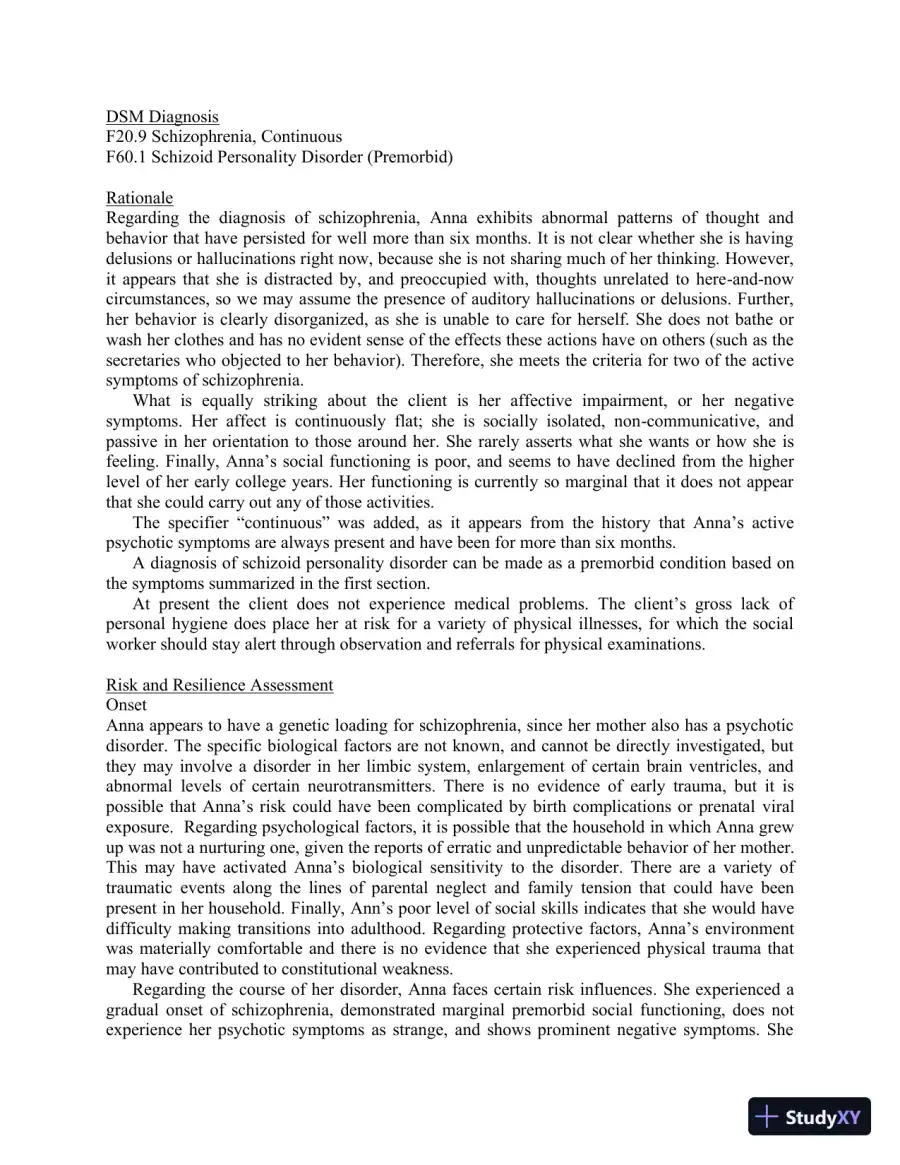 Solution Manual for Mental Health in Social Work: A Casebook on Diagnosis and Strengths Based Assessment, 3rd Edition, page 24