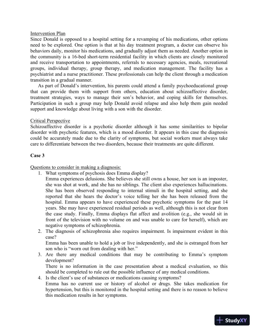 Solution Manual for Mental Health in Social Work: A Casebook on Diagnosis and Strengths Based Assessment, 3rd Edition, page 29