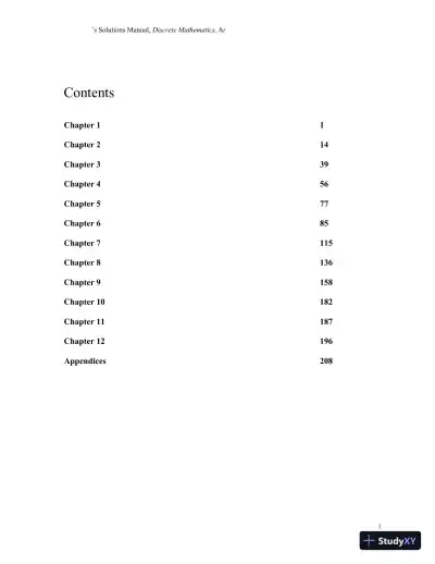 Solution Manual for Discrete Mathematics, 8th Edition - Page 3 preview image