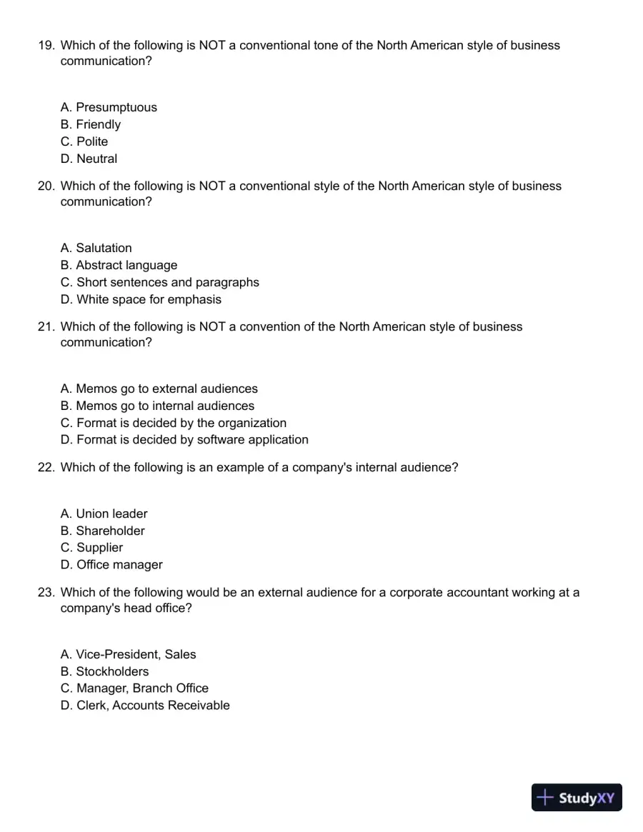 Business Communication : Building Critical Skills Test Bank, page 4