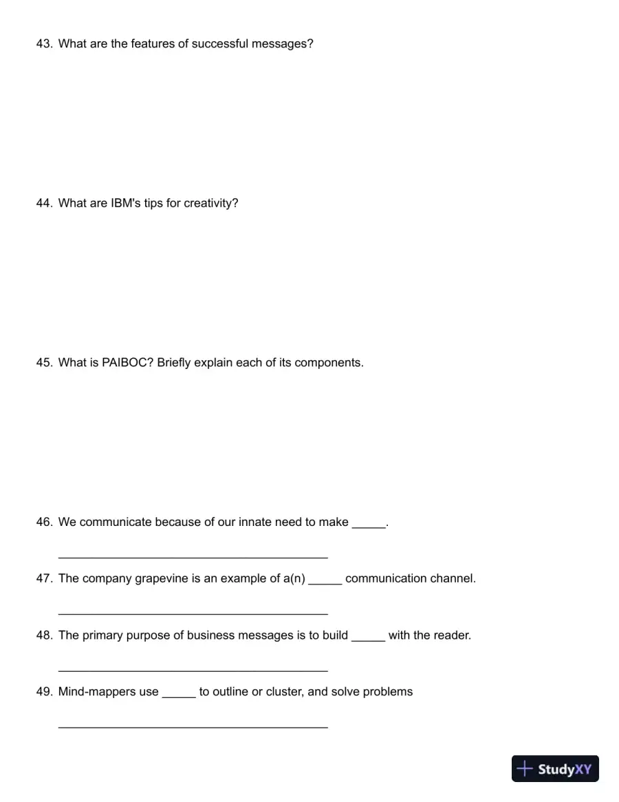 Business Communication : Building Critical Skills Test Bank, page 9