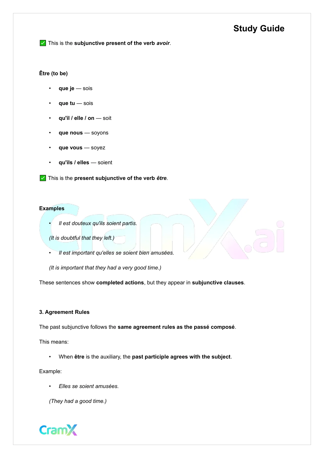 French II – The Subjunctive - Page 2 preview image