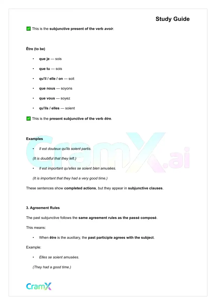 French II – The Subjunctive, page 2