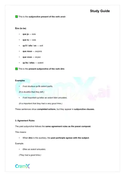 French II – The Subjunctive - Page 2 preview image