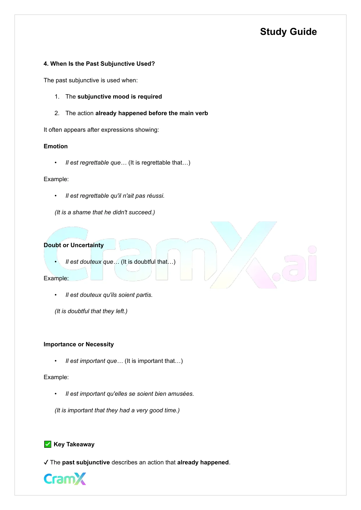 French II – The Subjunctive - Page 3 preview image