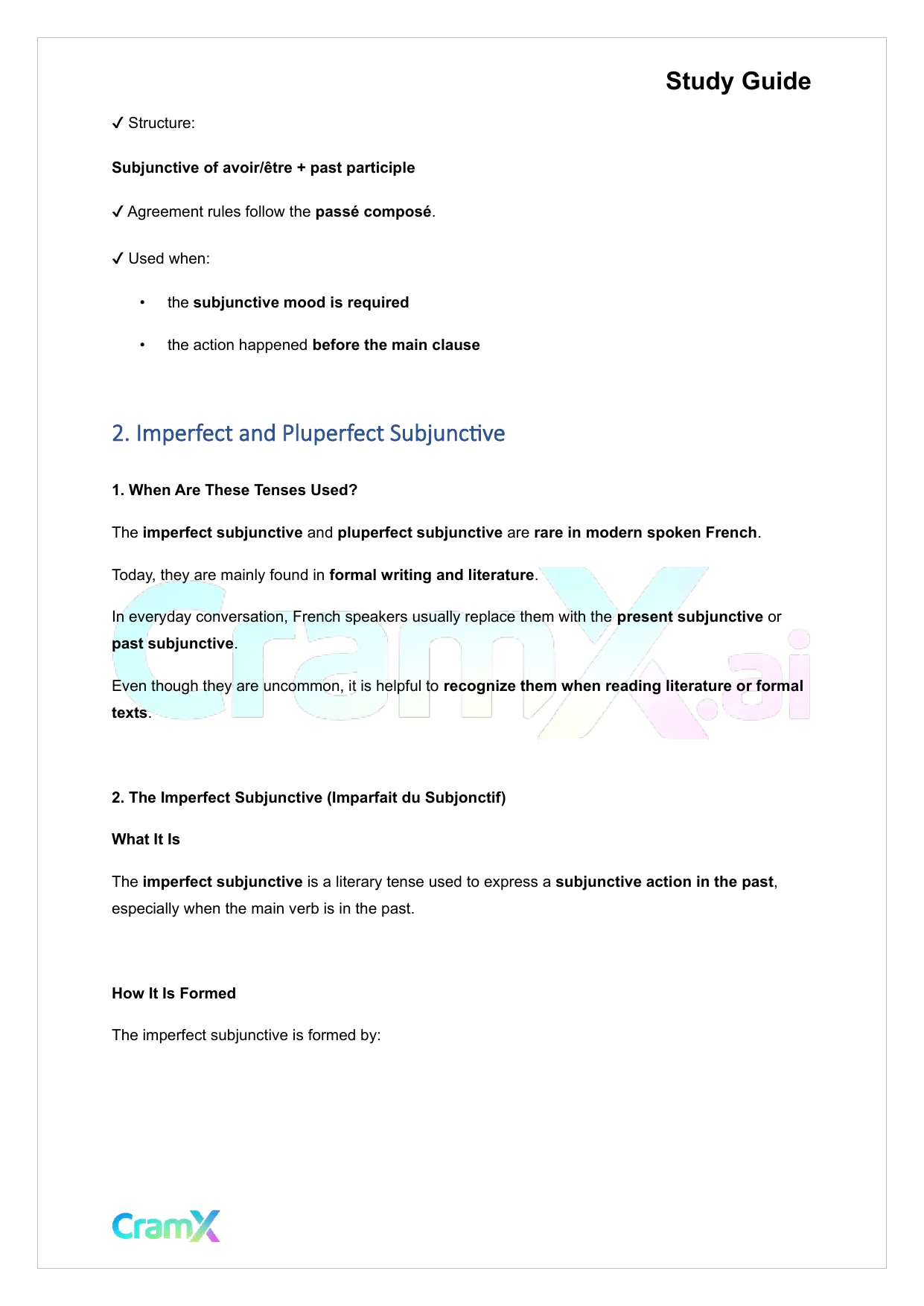 French II – The Subjunctive - Page 4 preview image