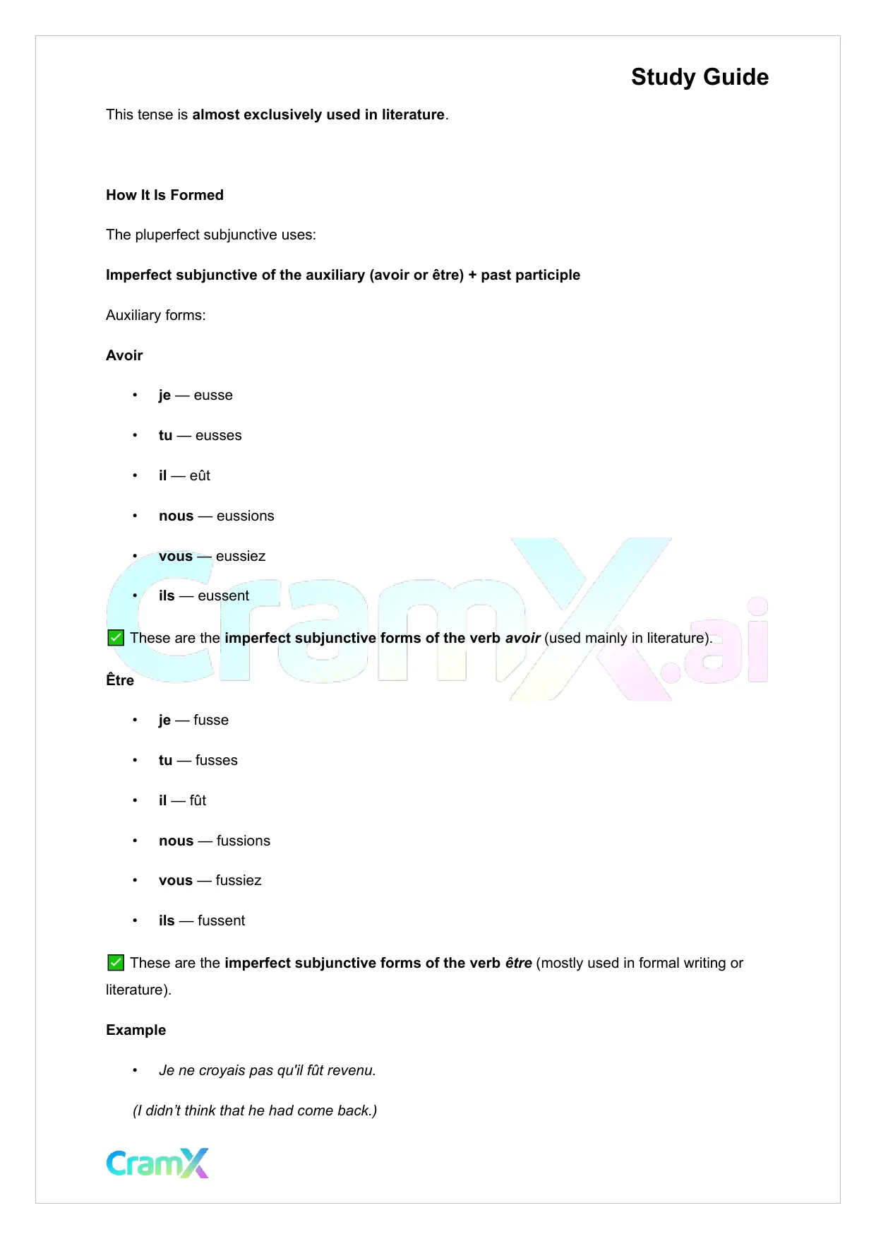 French II – The Subjunctive - Page 6 preview image