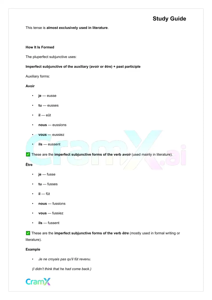 French II – The Subjunctive, page 6