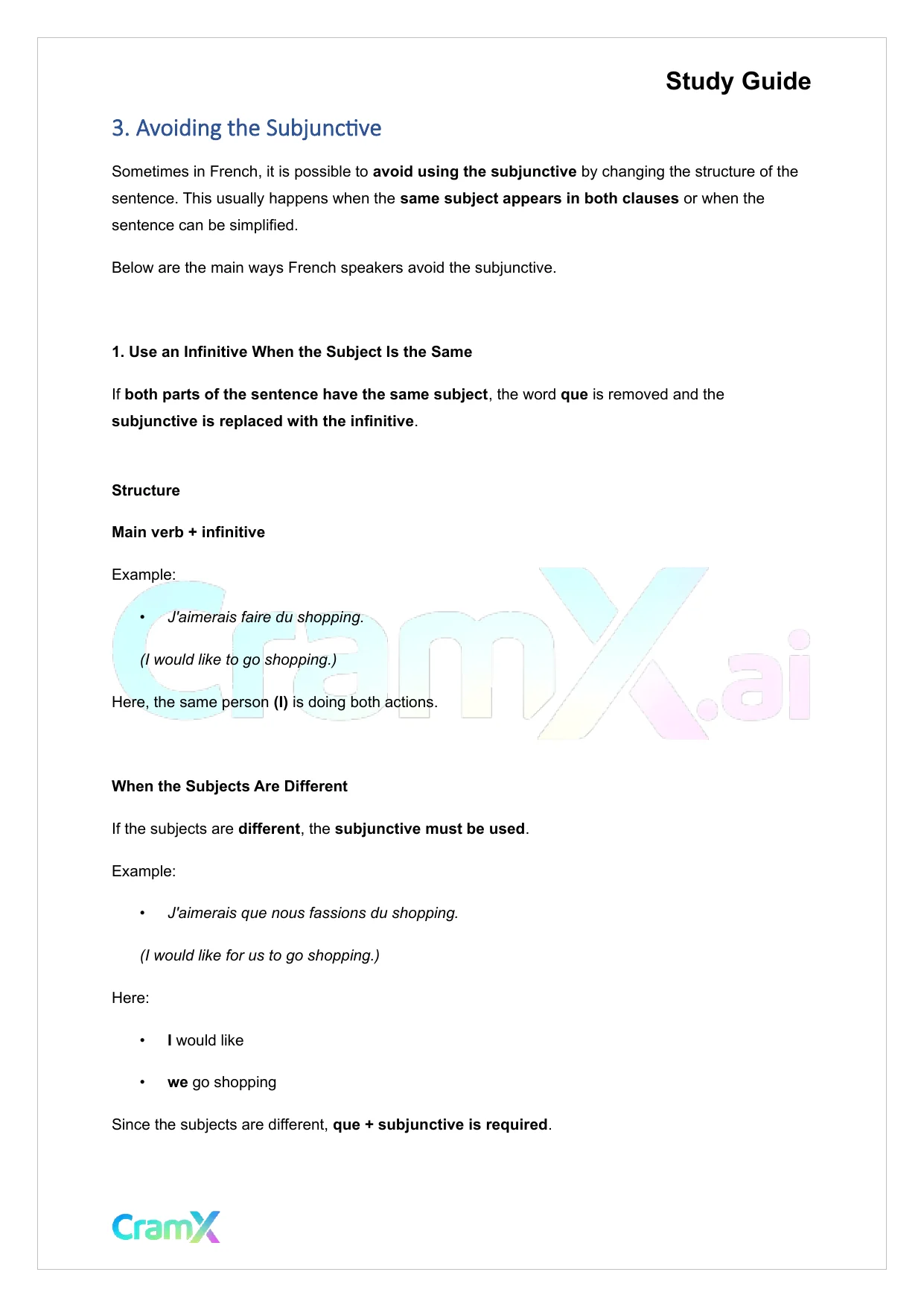 French II – The Subjunctive - Page 8 preview image