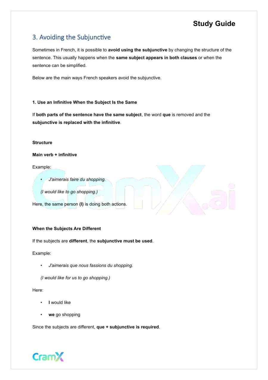 French II – The Subjunctive, page 8