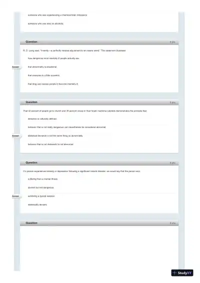 Test Bank For Fundamentals of Abnormal Psychology, 7th Edition - Page 12 preview image