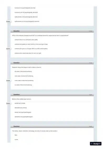 Test Bank For Fundamentals of Abnormal Psychology, 7th Edition - Page 14 preview image
